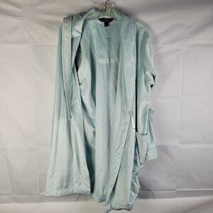 Nicole Miller New York 46" Shawl Collar Plush Soft Warm Robe Teal Green Size L